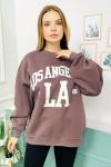 156409 Oversize Baskili Sardonlu Sweatshirt